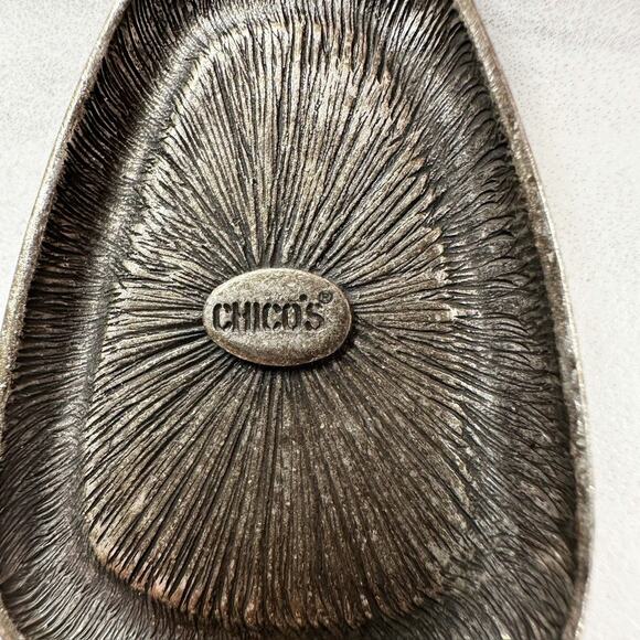 Vintage Chico's Boho Abstract Pendant Mixed Metal Statement Necklace ✨ - Picture 5 of 8